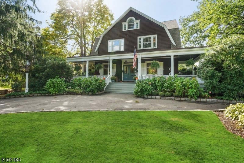 Gracious, updated Victorian located in the quintessential Erwin Park location, this premier home delivers! Close to NYC train, town,Watchung Plaza, down the street to beautiful Edgemont Park. A wraparound porch welcomes you as you enter the foyer w/gas fireplace, gorgeous staircase, w/ impressive office w/built-in bookshelves. Elegant living room w/ gas fireplace flows seamlessly to the formal dining room also w/gas fireplace. Renovated chef's kitchen has it all; Subzero,Wolf 6-burner, large granite center island w/light-filled breakfast room w/ newer windows,washer/dryer area w/built-in cabinets,powder room,& radiant fl heat,overlook a picturesque pool, deck, & patio. Large family room off kitchen complete the first level. 2nd fl boasts 4 spacious bedrooms, 1 ensuite that can be used as Primary bedroom, or other Primary bedroom w/sitting room w/ great possibilities to expand. The updated main bath finishes the 2nd fl. Additional home office, bedroom, full bath, & huge attic complete the 3rd fl. Park-like fully fenced-in yard w/ inviting pool, upper deck for alfresco dining & side sitting area make you feel like never leaving home! Brand new roof & built-in sound system throughout home. A true gem & not to be missed!