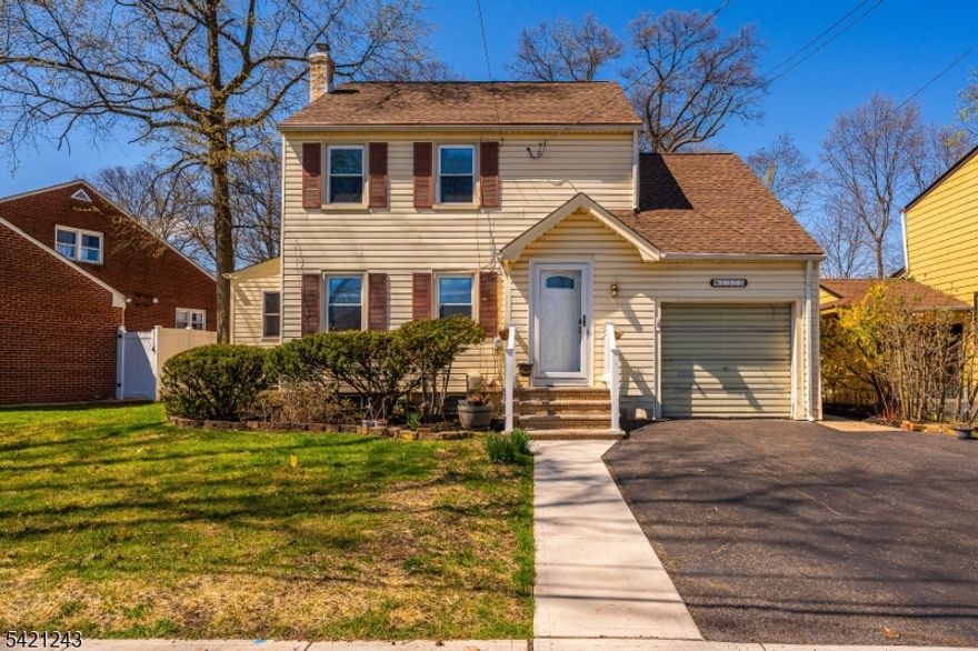 Welcome to this classic Colonial home, offering a traditional layout and a wonderful opportunity to bring your own vision to life. Head inside and discover a bright and airy living room featuring hardwood floors and glistening natural light. A classic archway leads seamlessly into the formal dining room, creating a natural flow for everyday living. Just beyond, the kitchen offers classic cabinetry, and direct access to the patio, providing a good canvas for your personal style and future updates. Adding incredible flexibility to the main level is a convenient first-floor bedroom and a full bathroom, an ideal setup for a home office, guest space, or everyday convenience. Head upstairs to find three additional bedrooms and a second full bathroom ready for your personal touch. These comfortable spaces offer plenty of natural light, and one room even features a built-in desk/vanity nook that can come in handy. Downstairs, the basement provides practical space, equipped with a dedicated laundry area and built-in shelving to easily handle all your storage needs. Outside, the patio overlooks a spacious, fully fenced backyard. This flat, grassy lot offers endless potential for gardening, outdoor entertaining, or simply relaxing. Beyond the property line, the location is incredibly convenient. You are situated just half a mile from local bus transportation at Vauxhall Rd and very close to I-78, making your daily commute a breeze.