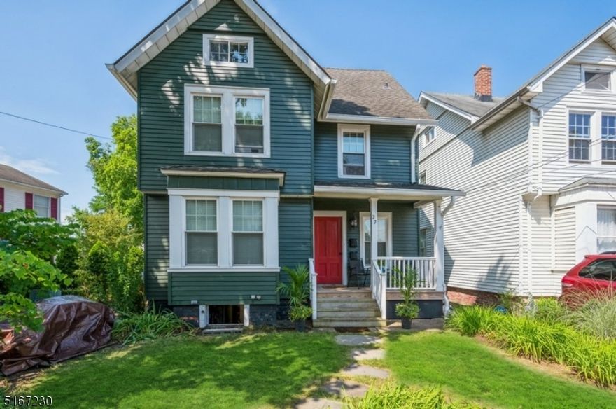 Investment or income opportunity in a prime location! Updated multi-level home w/2 apartments is ideally situated on a dead-end st w/dedicated parking spaces & proximity to the train station, parks & all the amenities that downtown Morristown has to offer. This well-maintained, energy efficient residence features a cozy front porch & a bright & airy interior w/hardwood floors, updated kitchens & abundant storage. The 1st fl Unit 1bd &1 full bth includes an entry hall w/closet & a sun-filled living rm w/ built-in shelving & an exposed brick accent wall. The eat in kitchen has a heated tile fl, SS appliances, fresh white cabinets, butcher block counters, tile backsplash & a pantry. A generous-sized bedroom w/a ceiling fan, a small sunroom & a basement with washer/dryer & lots of storage complete the main level. The 2nd fl offers 2 bds, one full bth with washer/dryer in its entry hall. The updated eat in kitchen features a heated tile fl, granite counters, SS appliances & a large garden window. There are 2 good-sized bedrooms with ceiling fans and a full bathroom with a heated floor and glass shower. A beautiful open space on the 3rd floor with a vaulted ceiling and exposed brick chimney is perfect for a family room or home office, along with extra storage.A large patio in the back yard includes a storage shed, and there are four dedicated parking spaces for owner/tenant use.   A wonderful investment or extra income opportunity in the heart of this desirable community!