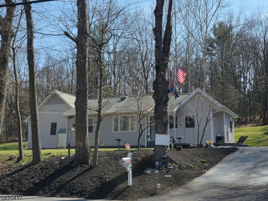 Wonderful setting backing up to parkland. Beautiful wooded & open 1 acre lot near the Ken Lockwood Gorge and South branch of the Raritan River. Walk along the road or Columbia trail and view wildlife along the river such as mink, herons, osprey & eagles. At the same time, convenient to Rt 78, shopping and the historic towns of Califon & Clinton. Train is located in nearby High Bridge. 1st floor primary bedroom w cathedral ceiling, large walk-in closet and spacious newer bath. Bright kitchen w 9 ft ceilings, tilt -in windows & pantry.  Full basement in center of house and crawl spaces on opposite ends.  Inverter heat pump air conditioning in bedroom and natural gas in street.  Public utilities. Pride of ownership radiates through and through with well maintained home and meticulous grounds.