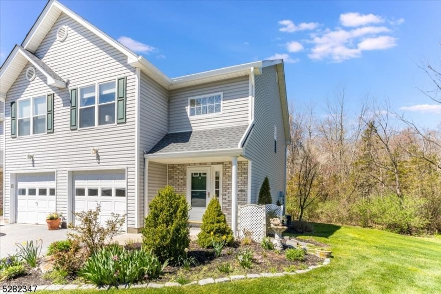 Hurry to see this beautiful end unit townhome on one of the most private and smallest streets in Walden Village Complex.  Backs to woods and adjacent to ample guest and visitor parking.  This unit has extra large lot surrounding it so enjoy the privacy and the extra lawn you don't have to mow!  Unlike the other units the deck has stairs going down to the back yard!  A spacious foyer with high ceilings and windows lets in a lot of natural light.  Down the mail hallway is a 1/2 bath on the right, inside entrance to the garage on the left and a laundry utility room on the right.  The living, dining and kitchen are all connected to create a large area to entertain.  Sliding glass doors to the deck  are accessed from the dining area.  Upstairs there are 3 large bedrooms.  The primary bedroom has 2 walk in closets and an ensuite bath.  A second full bath is adjacent to the remaining 2 bedrooms.  A large attic with flooring for extra storage adds to the functionality of this home.  Recent updates include water heater 2022, roof 2022, water softener 2017 The association offers two in ground swimming pools, tennis courts, a clubhouse and playground.  Who needs to go on vacation just stay home and enjoy!