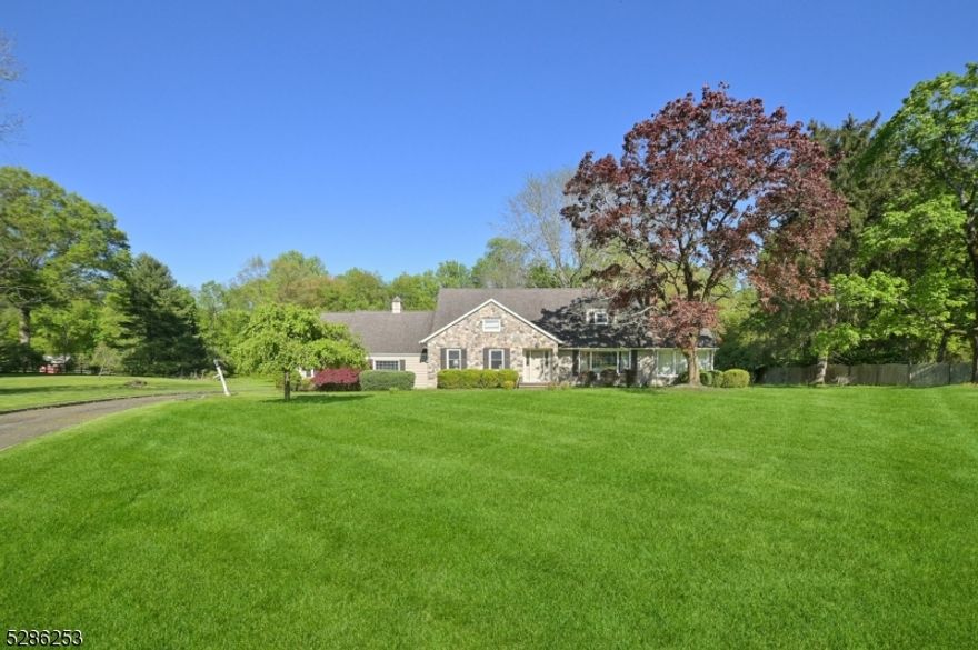 Custom 4 bedroom, 2 full bath home, situated on almost 3 acres in Chatham Twp. The property that backs onto Loantaka Park. Renovate or build the home of your dreams