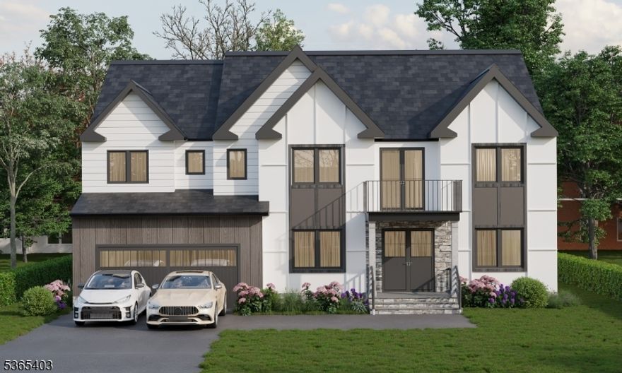 Welcome to this elegant Center Hall Colonial offering 6 bedrooms and 5.5 baths, thoughtfully spread across three beautifully designed levels on a level 0.27-acre lot. Step into a grand two-story foyer that opens to spacious formal living and dining rooms. The gourmet kitchen is a chef's dream, featuring a large center island, high-end stainless steel appliances, a walk-in pantry, a bar area, and an open-concept layout that seamlessly connects to the Double-Height family room with a cozy fireplace and a generous patio for effortless indoor-outdoor living. The main floor also includes a first-floor bedroom with an en-suite bath and walk-in closet, a mudroom, a powder room, and direct access to a two-car garage. Upstairs, the luxurious primary suite features dual walk-in closets, a spa-like bath with soaking tub and stall shower, and access to a private balcony. Three additional bedrooms including a junior suite with its own bath and walk-in closet plus a shared hall bath provide ample space for everyone. A central laundry room and an additional shared balcony add both convenience and charm. The fully finished basement is built for enjoyment and practicality, offering a spacious recreation room, a media room for movie nights, a sixth bedroom with a full bath for guests, a private home office, and ample storage. Comes with a 10-Year Builder Warranty for added peace of mind.