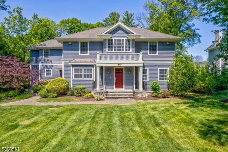 Elegance, sophistication, and remarkable architectural details abound in this move-in ready 6 bedroom, 6   bath custom, exquisite home in the sought-after Poet's Section in the heart of Short Hills.  Open floor plan, exquisite moldings, high ceilings, hardwood floors with inlay and so many spaces for entertaining on large and small scale.  Grand Entry Foyer.  Lovely Living Room.  Spacious and elegant Dining Room.  Gourmet Kitchen with custom cabinetry, granite, large island, high-end appliances, and huge Breakfast Area.  Fabulous Family Room with fireplace and 2 sets of French doors flowing out to to-die-for Rear Bluestone patio with Stone Fireplace and Hot Tub. So many storage closets and a huge Mud Room.   1st Level Office/Guest Suite.  Primary Bedroom Suite with 2 custom Walk In Closets and spa-like ensuite bath.  3 additional ensuite bedrooms with Walk In Closets.  2nd Level Laundry.  Finished Lower Level with huge Exercise Room, Recreation/Media Room with projector and screen, custom Built In Bar Area, Bedroom, Full Bath, Mud Room Area, and 3 Car Garage.  27 Canoe Brook is a picture-perfect example of the finest in design and function.