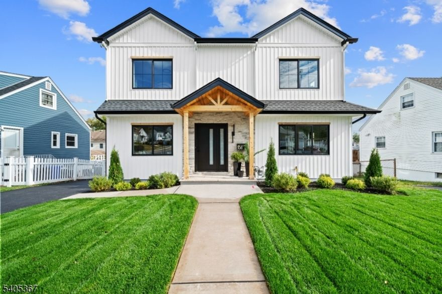 Welcome to your dream home! This brand-new Colonial masterpiece, built on an existing foundation, blends classic elegance with modern luxury. Featuring a detached garage, all-new high-end appliances, and beautiful finishes throughout   every detail has been thoughtfully designed for comfort and style. Step inside to a bright and open first floor showcasing a spacious living room, formal dining area, and a chef's kitchen perfect for entertaining. A first-floor bedroom and full bath offer convenience for guests. Upstairs, retreat to a stunning master suite with a spa-like bathroom, joined by two additional bedrooms and another full bath   giving everyone their own private space.The finished basement expands your living area with a recreation room, utility room, and laundry room, ideal for work, play, or relaxation.Enjoy outdoor living at its best in the huge backyard, offering endless possibilities for gatherings and fun.Located just minutes from schools, shopping, and public transportation, this home delivers the perfect blend of luxury, location, and lifestyle.