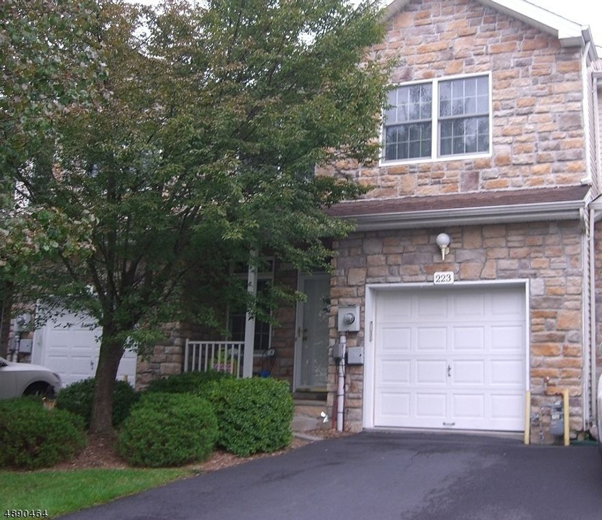 3 bedroom Oak model with finished walk out basement with full bath - Brazilian cherry floors on lower level, crown molding & recessed lights- Tile entry foyer -  open concept dining & living room with fireplace - Sliders to deck & yard. Kitchen has tile back splash, corian counters- dishwasher, microwave & vented gas range.  Appliances Included. 1 Car Garage & driveway for parking. No Pets or smoking on premises. This complex is a great location in proximity to Highways, shopping & public transportation.  Available for July occupancy. Tenant to pay 1.5 mo. security deposit & obtain insurance. First $150 in repairs per occurrence to be borne by tenant - Snow removal is not part of maintenance. Pictures from before .
