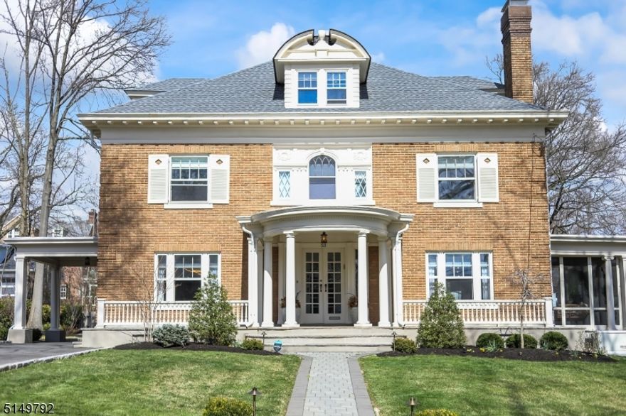 One of Maplewood's grandest homes on one of its most charming streets, 53 Curtis is a one of kind. You'll be hard-pressed to find a more stately facade, with its twin balustrades and inviting portico. Once you step through the vestibule, you'll find that the interior of this spectacular home will exceed your expectations. Fully renovated in 2016, the current owners worked with the Karen B Wolf Design Firm to elevate the entire 1st floor & primary suite to a whole new level. Every room is a visual feast with no detail overlooked. From the gorgeous salon to the elegant dining room, whimsical living room, & enviable screened in porch, you'll be torn choosing your favorite space. And the kitchen! Bright, classic, current, spacious, it's a cook & entertainer's fantasy come true! The 2nd floor continues to impress. A stunning primary suite that you'll never want to leave, with a gas fireplace, luxurious bath, & spacious walk-in closet. Three additional generously sized BRs & roomy hall bathroom with a double sink provide space for everyone and every need. And there's so much more!! Two more large bedrooms and full bath and ample storage on the third floor means plenty of room for any visitors, offices, studios, etc. And if you need even more space, the fully finished basement has high ceilings for the large rec/play room, home gym, second laundry, another full bath, and tons more storage! Sitting on an almost 1/2 an acre lot, just 1/2 a mile to town, this is an ideal forever home.