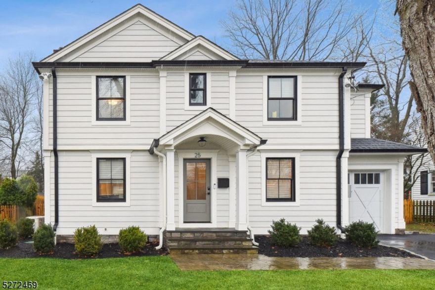 Experience the spacious charm of this Center Hall Colonial in Chatham's Lafayette neighborhood, steps away from all conveniences. Crafted by a trusted local builder, the layout offers a seamless flow with living room, dining room, well-equipped kitchen with large center island and quartz counter tops, family room with fireplace, mud room, and half bath on the main floor. Beautiful white oak floors on first and second level. Upstairs, discover four bedrooms, three baths, and a laundry room; the primary bedroom boasts tray ceiling, spacious walk-in closet and luxurious ensuite bath. The finished lower level adds versatility with a bedroom, full bath, play area and recreation room. Additional features include Hardie plank siding, Anderson windows, a built-in generator, and a large patio with a gas grill hookup. Conveniently located just .9 miles from train station.