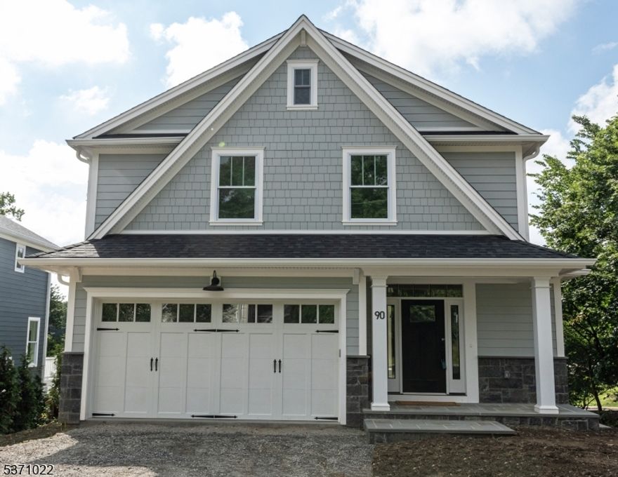 100% BRAND NEW Craftsman Colonial that checks all the boxes.  Great exterior architectural style designed for low maintenance. Hardyplank clapboard and shingle siding, real fieldstone and Azek trim.  2-Car attached garage with EV charging port. Modern kitchen with Thermador professional series appliances, quartz tops, shaker cabinetry, a wine bar and full pantry closet. High ceilings and Tall windows shine natural lighting across the wide plank-white oak floors. Craftsman moldings throughout including wainscot panels and shiplap boards. Walk-out basement with 12-foot high ceilings. Large second floor laundry room. Multi-zone HVAC. Security system, hardwired smoke and carbon monoxide detectors. Full attic storage with plywood floors. Multi-zone lawn irrigation system and much more. Please note: 90 Ashwood is NOT a renovation. Instead, it conveys all the benefits of a newly built home with the assurance of a new home warranty plan. Developed by award-winning Menza & Beissel, with a 34 year track record.
