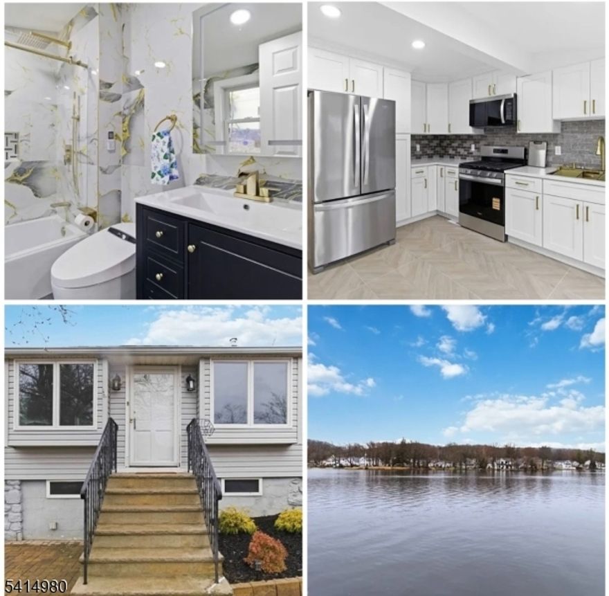 Charming, fully renovated home offering sophisticated finishes and thoughtful updates throughout. The interior features a stylish, modern aesthetic with quality materials and a clean, inviting design that makes the space feel both comfortable and refined.The kitchen features all new white cabinets with ample storage space, stainless steel appliances including a generous full size refrigerator, quartz countertops, double sinks, tile backsplash and maintenance free luxury vinyl floors; convenient washer dryer hookup closet next to kitchen; further adorning the space is a gorgeous tiled bathroom in white, black and gold tones with a tub, shower, state of the art toilet and a fog free vanity mirror. There are hardwood floors in the living room and both bedrooms. Adding to the enjoyment of this little gem is the privacy of your own outdoor space. Plenty of storage (basement and attic) and ample closet space. Located just one block from the lake, this home offers the perfect balance of tranquility, affordability and convenience. A wonderful opportunity for those seeking low-maintenance living without sacrificing outdoor space or style. The town has so much to offer including a bustling downtown center with top dining, shopping, and spas; a top rated school system; direct NJ Transit trains to New York Penn Station (NYC); near major highways (Routes 46, 10, 80 & 287) DRIVEWAY WILL BE PAVED BEFORE CLOSING.