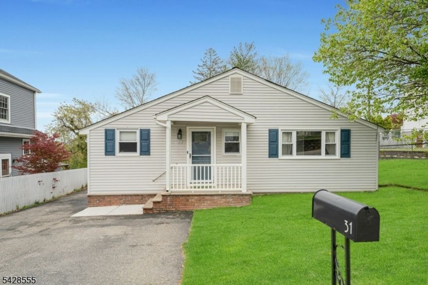 Welcome Home to 31 Roome St.Step inside this updated ranch with a mudroom/entry way foyer that leads a bright living room with recessed lighting throughout and newer flooring. Eat in kitchen with granite countertops, separate dining area and new Anderson sliding glass doors that leads to deck and big backyard. 3 bedrooms 2 full baths, rec room/office, and laundry area complete the main floor. New Windows throughout (most are Anderson). Partial stand up basement accessed with Bilco doors, with utilities and storage. Less than 1 mile to NJ Transit Lincoln Park Station. Unpack your bags and make this your home