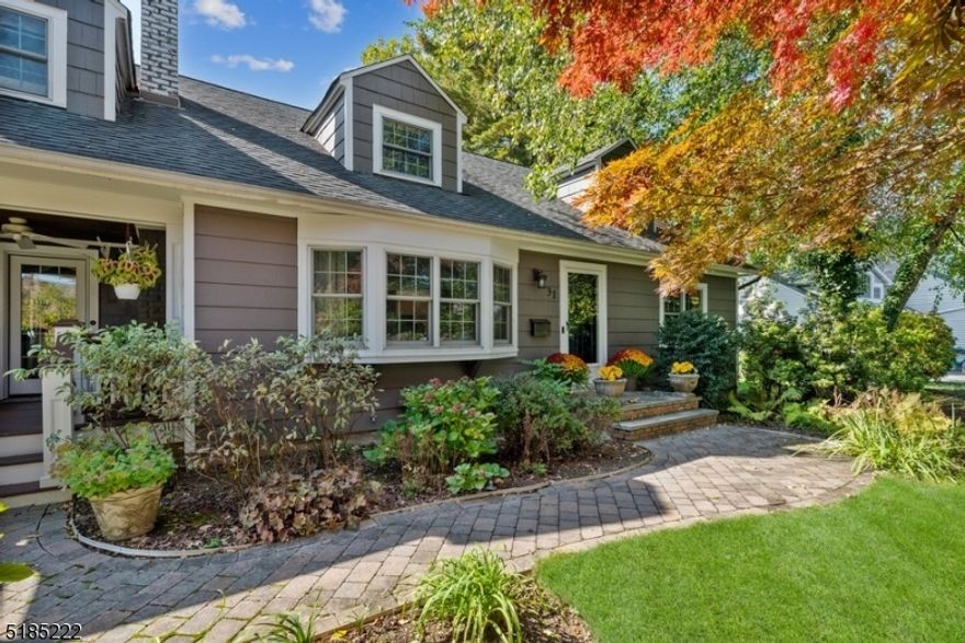 Exquisitely renovated, superbly located! Stylishly updated Cape set on a landscaped lot in one of Morris Township's most desired neighborhoods. The open floor plan features high end finishes throughout, refinished hardwood floors, 2 fireplaces, a full finished basement, and generous living & entertaining spaces flooded w/natural light.  A charming enclosed front porch invites you inside to a light & bright eat-in kitchen + family room. The spacious kitchen is any chef's dream w/creamy white custom cabinets, granite counters, high-end appliances, an island, desk workstation, walk-in pantry & a sunny breakfast area. The open flow continues into the FR w/floor-to-ceiling windows & a fireplace w/a gorgeous wood surround. French doors open to the large stone paver patio bordered by gardens overlooking the sweeping back lawn. A large, sunlit LR w/a fireplace, a bedroom with & a full bathroom complete the 1st floor. Upstairs is the luxurious primary suite w/a sitting area, WIC & a fabulous en-suite tile & granite bathroom including a soaking tub, glass shower & a skylight. 2 additional bedrooms share a Jack-and-Jill bath + a convenient 2nd floor laundry rm. The finished LL features a large rec-room w/a built-in wet bar, an exercise room, a half bath & loads of storage. Elegance & taste personified, this warm home is ideally located near a golf club, a medical center, NJ Transit direct train to NYC, the Loantaka hiking trails, Rt287 & downtown shops, eateries & cultural attractions.