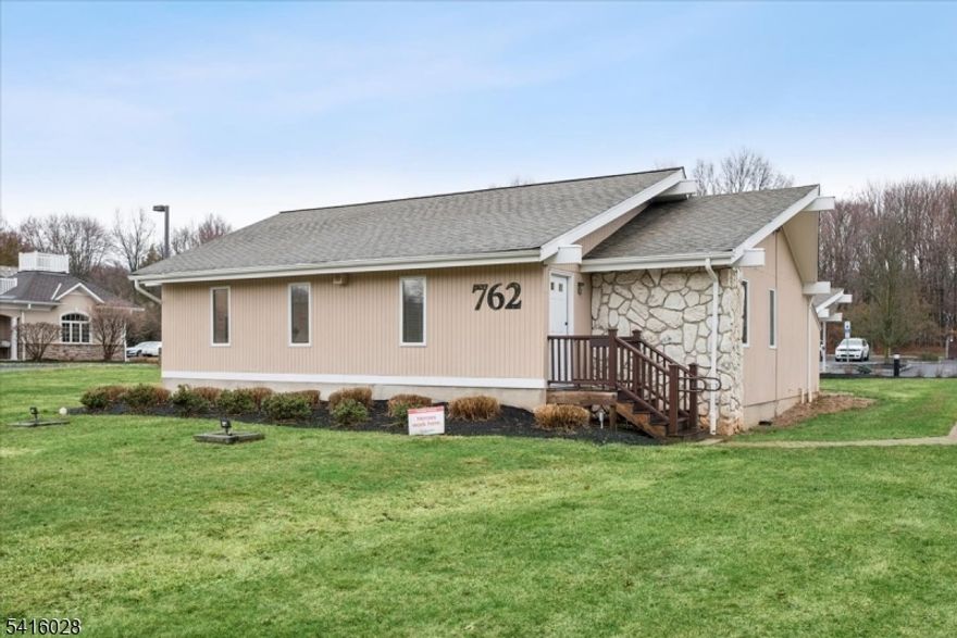 UNBELIEVABLE: 4,118 SF MEDICAL OFFICE LOCATED IN THE HIGHLY VISIBLE ROUTE 202/206 CORRIDOR IN DESIRABLE BRIDGEWATER. THE FIRST FLOOR OFFERS 2,984 SF FEATURING A SPACIOUS RECEPTION AND WAITING AREA, BACK OFFICE WITH DEDICATED SCHEDULING CENTER, FOUR (4) EXAM ROOMS, THREE (3) CONSULTATION ROOMS, TWO (2) STAFF RESTROOMS, ONE (1) ADA-COMPLIANT PATIENT RESTROOM, BREAKROOM, AND A LARGE PHYSICIAN'S OFFICE WITH A SEPARATE ENTRANCE. THE FINISHED LOWER LEVEL ADDS 1,224 SF AND INCLUDES A STAFF LOUNGE AND STORAGE AREAS. AMPLE ON-SITE PARKING AND A HIGH-VISIBILITY MONUMENT SIGN PROVIDE EXCELLENT EXPOSURE ALONG THIS BUSY CORRIDOR. IDEAL FOR MEDICAL OR PROFESSIONAL OFFICE USE.