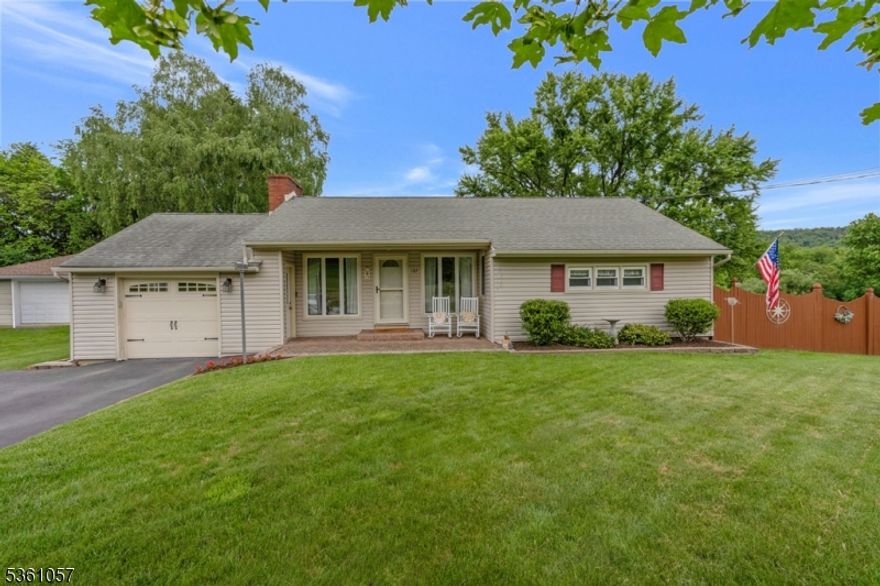 Charming 3-bedroom ranch in Hamburg, NJ! This well-maintained home features a bright living area, eat-in kitchen, and a finished basement with a half bath and laundry area perfect for extra living space or a home office. Brand new refrigerator, newer gas range. Enjoy a beautifully landscaped yard with an above-ground pool, plus a large 1-car garage with extra storage. Located near schools, shopping, routes 23 and 94, and outdoor recreation.