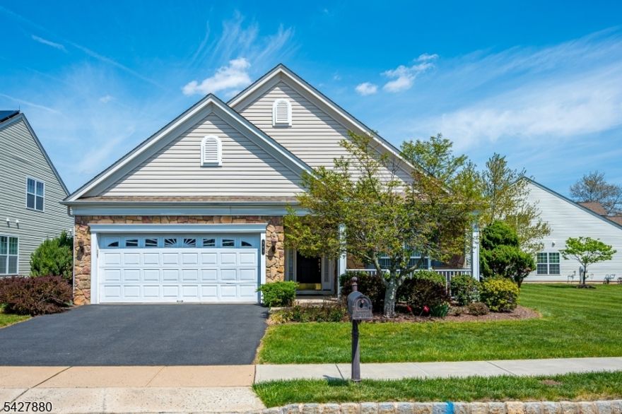 Welcome to this beautiful Brighton Model in highly sought after Somerset Run This pristine home is nestled on a premium large lot (.24 acres) allowing for more space and privacy. Upon entering the foyer you will immediately be impressed by the gorgeous tray ceilings that continue into the living room, dining room and spacious primary bedroom. The primary bedroom offers a supersized spa like bathroom as well as walk in closet and separate linen closet. Natural light shines throughout this home. The Family room contributes to the natural light with a wall of 2 large windows that frame a sliding door that takes you to the patio area. If you love to cook or entertain this kitchen is perfect for you with endless cabinet and drawer space. More storage available in the attic - pull down stairs in the garage. This very loved home offers a newer HVAC & Furnace completely updated in 2021. Somerset Run is a +55 Adult Community with a Spectacular 25,000 Clubhouse that features both outdoor and indoor pools, a hot tub, saunas and showers for year round enjoyment. The community also offers pickle ball, tennis and bocce court, a well equipped gym, gameroom and large ballroom. There is a full time lifestyle coordinator to help plan all your activities.