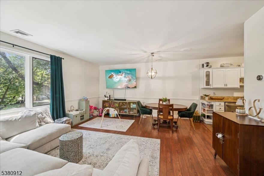 Spacious & Pristine Unit in an Incredible Location  Enjoy vibrant downtown living in this 2-bedroom, 1.5-bath townhome in Morristown's sought-after Park Plaza community. Ideally located near shops, restaurants, parks, and top schools, with easy access to major highways and NJ Transit's direct train to NYC for effortless commuting. A charming brick fa ade opens to an inviting foyer, setting the tone for the open main level beyond. Rich hardwood floors, abundant natural light, and a seamless layout highlight the generous living/dining room, which flows into the updated kitchen featuring crisp white cabinetry, granite counters, stainless steel appliances, and a pantry closet for added organization. A large coat closet with excellent storage space and a convenient half bath completes this level. Upstairs offers two nicely sized bedrooms with ceiling fans, including a serene primary suite with a large walk-in closet. The beautifully updated full bath boasts a marble-topped vanity and tub/shower combo, while a laundry room is conveniently located in the hall. Complex amenities include one assigned parking space, visitor parking, and a low monthly fee that covers exterior and common area maintenance, landscaping, snow removal, trash/recycling, and one assigned pallet in the shared basement for storage. A well-maintained gem in a prime location perfect for enjoying all that Morristown has to offer!