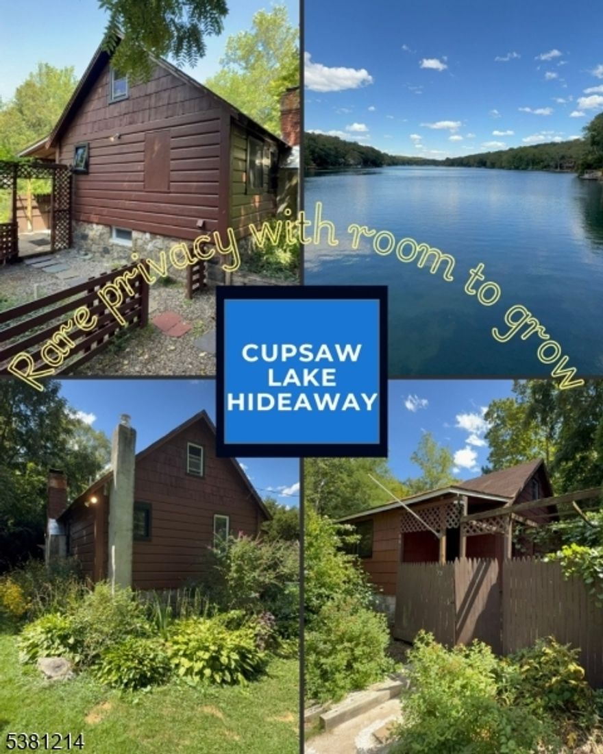 Welcome to the Cupsaw Lake Hideaway at 78 Woodland Rd in Ringwood, NJ. This rare property blends privacy, community, and potential in one unique offering. Located at the very end of a quiet dead-end street and surrounded by preserved conservation land, it provides a peaceful, secluded setting that is hard to find. At the same time, you are just a short walk to scenic Cupsaw Lake, where residents enjoy swimming, fishing, kayaking, and year-round activities that make this one of northern New Jersey's most desirable lake communities.The oversized 0.47-acre lot is larger than most in the neighborhood, offering space for expansion, outdoor entertaining, or future projects. Inside, the home includes a finished half-story currently accessed by pull-down stairs. With a simple conversion to a standard staircase or circular stair, this space could easily function as an additional bedroom, loft, or flexible living area   making the property even more versatile.Cupsaw Lake is known for its welcoming community, natural beauty, and vibrant lifestyle. Whether you are looking for a primary residence, a weekend escape, or a property with expansion and customization potential, 78 Woodland Rd offers a rare chance to own both privacy and opportunity in one of Ringwood's most sought-after lake communities.