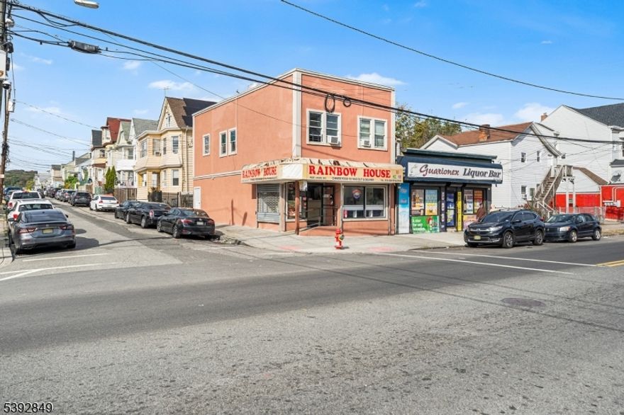 Mixed-use property located on Union Avenue in Paterson, offering a combination of commercial and residential space. The first floor consists of an operating Chinese restaurant with an existing tenant in place. The second floor features a 2-bedroom residential unit, providing an opportunity for an owner-occupant or investment rental.The property includes an unfinished basement with high ceilings and is equipped with central air conditioning. Situated in an area featuring both residential and commercial elements, the building offers convenient access to local transportation and the Union Avenue corridor. Property being sold as-is.