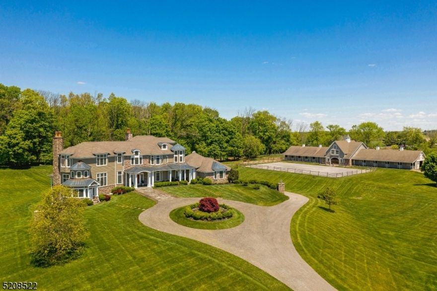 Thornewood Farm is the perfect country estate, offering the ultimate versatility to accommodate the multi-faceted needs of today's world. Whether you're an equestrian or looking for a beautiful country escape and entertaining space, this property has it all! Set back on 36 bucolic, preserved acres in the heart of Hunterdon County's horse country, this stunning estate is conveniently located between NYC and Philadelphia, with Princeton nearby. The spacious home, spanning 4 levels, offers artfully crafted millwork, gourmet kitchen, extraordinary 2-story great room, finished walkout lower level, and a 1-st floor guest wing with private access making the layout ideal for multi-generational living. The possibilities are endless for entertainment and recreational use. The equestrian facility provides a custom, state-of-the-art 19-stall barn with tack room, heated office and bathroom, a 140' x 90' outdoor arena, and 8 pastures. The barn's 2-story center aisle allows for flex space for the car enthusiast, hobbyist, or a party with friends. The area offers the ultimate in veterinary/support services to keep your horses healthy & safe! While a tranquil setting with picturesque views, shopping, dining, and recreational opportunities are close by. Enjoy all the charm that nearby river towns of Stockton, Lambertville and New Hope offer!