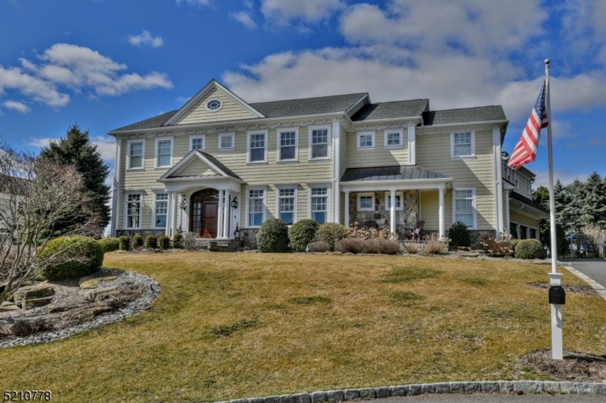 Spectacular Home in Wyckoff!! This is one of the most desirable lots in Sicomac- perched on a knoll w/amazing sunset views, this young home is perfection w/an amazing layout on all 3 floors, high-end products and workmanship throughout.The grand 2-story Foyer w/rotunda and raised panels sets the stage for this beauty including the luxurious dining room, warm library/Living Room, inviting family room that opens to the Gourmet Kitchen. The High-end Kitchen includes a Pantry and Butler's Pantry. The 1st floor also has a guest room/office, full bath, pr, and oversized mudroom w/lockers. The deluxe Primary suite is a dream w/sitting room w/FPL, Marble bathroom and custom closets. Enjoy all the basement has to offer - gym, recreational area, custom wine room and club-like lounge, Fbath + office/rm. The park-like backyard is lush, flat and private, has a great patio w/outdoor kitchen + pergola. The 3-car attached garage also has a car lift! Not a detail was missed - Too much to list!