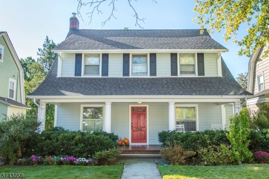 RARE RENTAL OPPORTUNITY! Incredible commuter location in the heart of Glen Ridge on the Montclair border, close to Walnut & Bay St midtown direct train stations, and Montclair's Walnut Street cafe district. Adorable 4 bedroom Colonial with front porch, deck & very pretty backyard. Many updates and charming details abound including a stunning fieldstone fireplace, beamed ceilings, diamond-pane windows, hardwood floors and central air. The kitchen has newer updates with quartz counters and stainless appliances. Bathrooms are also updated. All the rooms are very good sizes, and there's a cosy family room off the formal living room. Bedrooms are large, third floor has a bedroom and office area. Laundry is located in the basement. which also has great storage space. 2 car garage offers great workout space. Use of second fridge in basement.