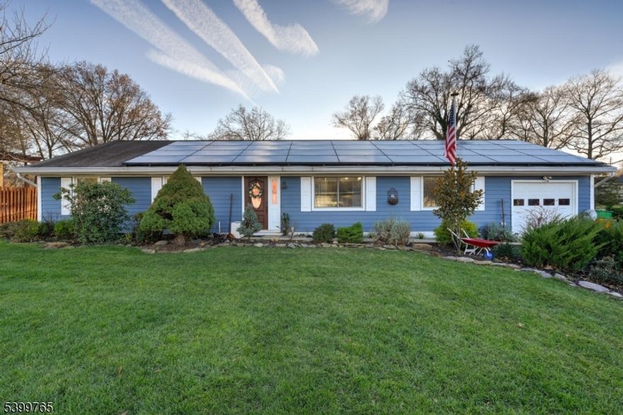 Gorgeous Ranch style home with many recent upgrades! Spacious eat in kitchen with harvest sink! Sliding barn style door to family room. All appliances remain! Central air and Formal dining area. Park like rear yard with raised bed gardens and flowering shrubs! Rear storage shed plus much more! Solar panels leased and will require buyer to transfer! You will be impressed with custom qualities of this home!