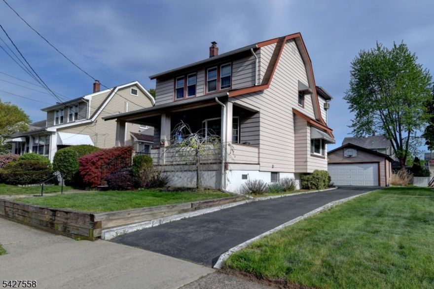 Charming Dutch Colonial in prime Fair Lawn location. A welcoming front porch leads you to a generously sized Living Room. Custom wood columns and built in cabinetry separate the Living Room from the Dining Room that is well lit by a beautiful bay window providing plenty of natural light. The woodwork and details throughout the home is stunning! Owner says there are beautiful hardwood floors under the well worn carpeting. The Eat-In-Kitchen has plenty of cabinets and counter space with a pantry just off the kitchen.  There is an enclosed back porch with access to the back yard., As well as a side door entry with access to the full partially finished basement with laundry and an additional toilet. Upstairs you will find an updated (2016) full bath, an oversized primary bedroom with a spacious walk-in closet and two additional bedrooms. This delightful 3-bedroom, perfectly blends classic charm with modern convenience. Nestled on a quiet, tree-lined street, yet just minutes from top-rated schools, parks, shopping and perfect for NYC commuting including a nearby Train Station.