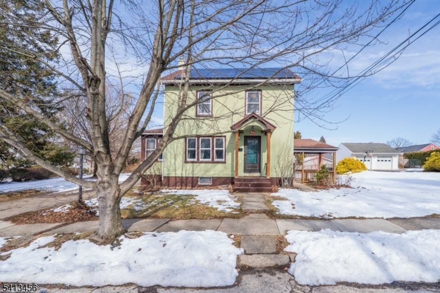Step inside this charming 1920s home filled with timeless character and beautiful woodwork throughout. This well-appointed property features solar panels, a welcoming sunroom, a covered back porch, a covered side porch, and a detached one-car garage. Offering 4 bedrooms and 2 full bathrooms, including one with a classic clawfoot tub/shower, the home also features economical gas heat and updated 200-amp electric service. The living room showcases a stunning built-in glass-front bookcase, while the formal dining room provides the perfect space for gatherings. A convenient mudroom is located just off the back deck. Enjoy generous closet space throughout, plus a basement laundry area with a utility sink and ample storage. The flat yard is ideal for entertaining, gardening, or relaxing outdoors. Conveniently located near major highways, shopping, restaurants, and just minutes from everything Easton has to offer. This home is being sold as-is and needs a little TLC to restore it to its full glory. A rare opportunity to own a solid, character-filled home - they simply don't build them like this anymore.