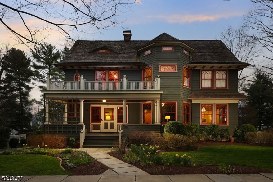 Welcome to this elegant Victorian home ideally located near award-winning downtown Westfield. A spacious, open front porch invites you into a beautifully maintained home filled with historic charm & modern amenities. The home features exquisite details throughout, incl wood-beam ceilings, oversized leaded glass wdws, custom trim & pocket doors, creating an atmosphere of old-world elegance. The 1st flr offers an entry foyer, living room, private office accessed through French doors, and a grand formal dining room w/dry bar. The gourmet kitchen, complete w/center island, granite countertops, SS appliances, incl 2 dishwashers, & adjacent breakfast area flows seamlessly into the large family room w/gas fireplace. Upstairs, the primary suite is a luxurious retreat w/custom WIC & spa-like bath featuring dual vanities, clawfoot tub & stall shower. Three addl spacious bdrms & a full hall bath complete the 2nd floor, while the 3rd flr provides a private bedroom, bonus room & full bath offering versatile living space. The unfinished LL is set up w/plumbing for future renovations & offers plenty of storage. The beautifully landscaped .4-acre property includes a blue stone patio (2022) and detached 2-car garage (2022) with line for future charging station, designed to complement the home's Victorian style. This exceptional home is ideally located near top-rated schools, shopping, dining, and NYC transportation. Offering both tranquility and convenience, this home is a timeless beauty.