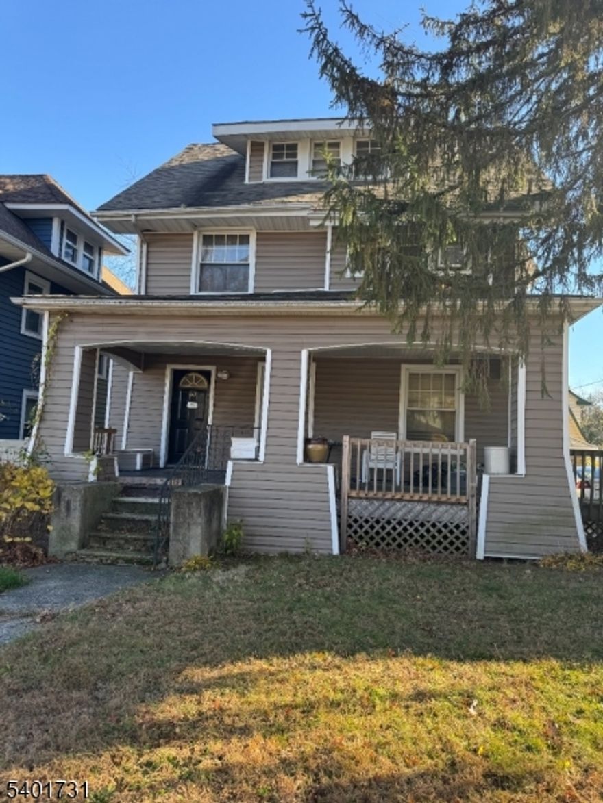 Calling all Investors and Savvy End buyers: Prime value-add opportunity in the highly sought-after Doddtown section of East Orange. This spacious single-family is ideal for anyone looking to build instant equity. While the home needs some TLC, it offers great bones and several major updates already completed, allowing you to focus on cosmetic improvements and layout upgrades. Generous room sizes support an open-concept vision, with a bonus third floor room ideal for a home office or additional storage space and full basement ready to be finished for additional living space, maximizing future value. Recent improvements include a newer roof, siding, windows, garage, and hot water heater. Conveniently located a short walking distance from transportation, shopping, dining, and schools. Strong upside potential in a high-demand area. Please note this is an Estate sale; subject to surrogate approval. BEING SOLD STRICTLY AS-IS, BUYER IS RESPONSIBLE FOR OBTAINING C/O AND FIRE CERT.---------Multiple offers received. Highest and best offers due by 12/29/25 at 3pm. All offers must be submitted in writing with proof of funds or pre-approval.