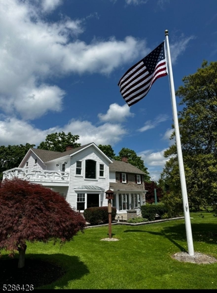Country Stone Estate on 49 Acres Non-Preserved Buildable Land. Equestrian looking for a beautiful country escape and entertaining space or have your own vineyard. Builder looking to develop possible14 lot subdivision, possibly be paid preservation money if you desire not to develop, this property has it all!! Adjoining large neighboring farms in Hunterdon County NJ horse country. The estate offers stunning views of the breathtaking Bucks County Mountains over the Delaware River with amazing sunsets. Conveniently located between NYC, Philadelphia, Princeton, New Hope & Flemington nearby. Spacious stone home, offers artfully crafted millwork, 2 grand fireplaces, granite counters, large eat-in kitchen with breakfast bar, extraordinary master bedroom cathedral ceilings, walk in closets, hand pointed stone wine room. Possibilities are endless for entertainment and recreational use with spacious open fields, majestic trees, stone walls surrounds majority of the farm. Six unique large barn's for car enthusiast, hobbyist, artist, or horse stalls.1/2 mile road frontage on County Road 523 and 500 feet on Worman Road with small spring fed creek which supports abundant wildlife. While a tranquil setting with picturesque views, come live or build your dreams with shopping, dining, and recreational opportunities are close by including fish, tubing and boating on the Delaware River. Enjoy all the charm that nearby river towns of Stockton, Lambertville and New Hope offer Absolutely Amazing!