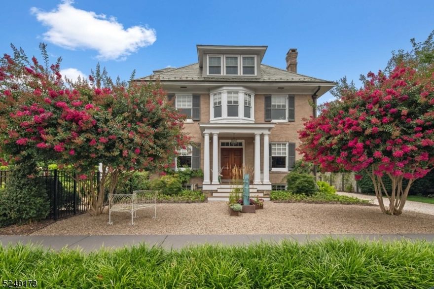 Stunning exterior meets exquisite interior in this unparalleled three story beauty, located on and known by the locals as Mansion Row. The current owners have invested significantly in enhancing the home's features and appearance, creating an architectural gem that is now available for sale. The first floor is open concept living where original charm blends with modern amenities that makes for easy river town living in this friendly neighborhood. Four to five bedroom (updated) ensuites, upper level balcony off a kitchenette and a fun finished lower level with multiple rooms completes the interior. A spectacular edgeless saltwater, heated pool with waterfall, surrounded by the most striking gardens amongst outdoor entertaining areas with fountains, lighting, fencing, gates, patios, porches and a private outdoor shower, completes the exterior. Parking is not an issue here with a front-to-back driveway, two car detached garage with parking spots on either side of the garage. Nothing to do here except relax and enjoy the shops, cafes, galleries and restaurants of Lambertville. Or stroll across the footbridge and amuse yourself in the neighboring town of New Hope, PA.