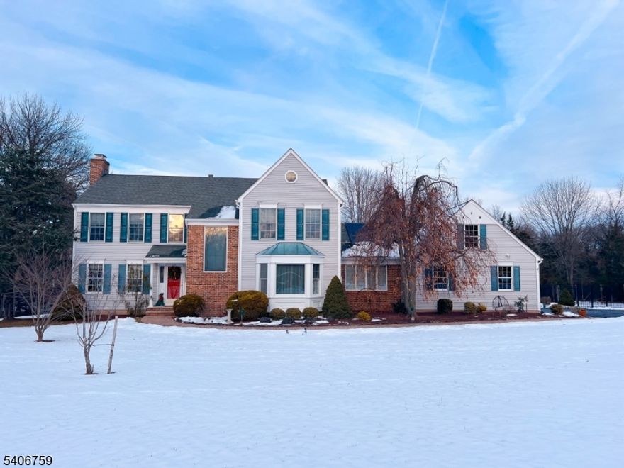 Tucked away on a quiet cul-de-sac, this custom colonial offers privacy, charm, and flexible living. With 4 spacious bedrooms, 2 half baths, and a warm, thoughtful layout. Master bedroom has a walk in closet and spacious master bath with heated floors. The home provides comfortable spaces for both everyday living and gatherings. Enjoy the enclosed deck overlooking a serene 3-acre property, partially fenced and backing to preserved land perfect for entertaining or unwinding outdoors. The expansive basement adds incredible versatility, ideal for a game room, gym, office, playroom, or whatever you envision. Two cozy fireplaces on the main level bring added character throughout the seasons. Despite its peaceful setting, the location is exceptionally convenient close to shopping, major highways, and key commuter routes, just 53 miles to NYC and 55 miles to Philadelphia. A rare blend of tranquility, space, and accessibility.