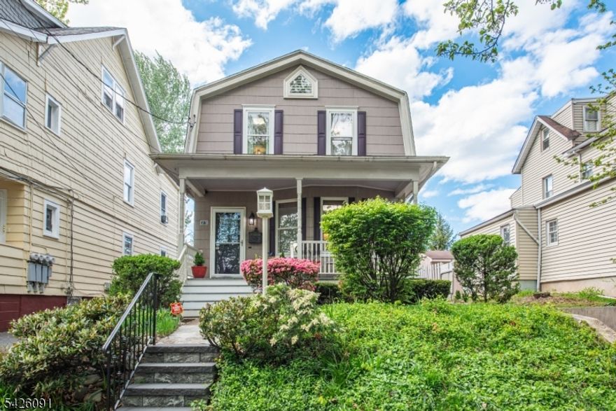 Best & Highest due by 3 pm Tue 4/28. This is an exceptional opportunity to get your foot into the desirable, vibrant community of Maplewood at an affordable price. Commuting from Maplewood to NYC is a breeze- only a 35 min train ride! This 3 BR 2 BA Dutch Colonial has been meticulously maintained/updated over the past 24 years. Owners lovingly restored some of the home's original features, including the Douglas Fir Window & Door Casings and stained gl. window in the Foyer. Main Level features open floor plan with original curved 1920s archways, anchored by an updated, light and bright Kitchen with new stainless Fridge, Dishwasher and Gas Range. The Kitchen boasts exceptional quality inset door cabinetry with exposed hinges and new Fantasia Brown granite countertops. Breakfast/Flex Room off the Kitchen, Dining Rm and Living Rm are all on the Main Level. Upper Level features 3 Bedrooms and the Main Bath, renovated in 2021. The home features beautiful oak hardwood floors on the Main Level and LVP on the Upper Level, all done in 2021. Partially finished Basement includes a Full Bath with stall shower, Laundry and a Rec. Rm with recessed lights. The property features Front & Back Porches, an unusually deep lot (35'x230') & oversized 2-Car Garage. Located on a quiet one-way street steps away from Seth Boyden School, a short walk to shopping and dining on Springfield Ave, and 4 blocks from the Harding St Jitney Stop to Maplewood Station.