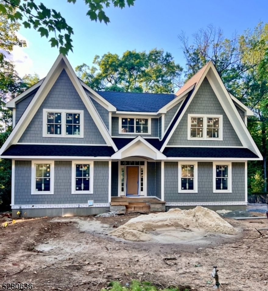 Distinguished new luxury Home Construction coming soon. Another exquisite residence finely crafted by premier builder, Triano Building Company. Situated in a prestigious location in sought-after Chatham Boro with over 6000 sq ft of comfortably elegant living space. Exterior w/Hardie Plank Siding, Azak Trim, paver front walkway, Trex deck. The portico lures you into this 7 BR, 6.1 BA. home with 4" White Oak Floors on 1st and 2nd levels. 1st level with accent millwork in LR, DR, Foyer & Powder rm. Additional amenities include fireplaces in the family and living rooms and an expansive chef's kitchen w/access to deck. This inviting space features custom Bischoff Cabinetmaking cabinets, white quartz counters & backsplash, pro-grade Wolf, SubZero, Bosch appliances, a large center island, walk-in pantry, and a butlers pantry w/sink & wine cooler. A grand staircase leads to the second level with a private primary BR w/beamed cathedral ceiling, FP, and walk-in closets. It also boasts a spa-like bath w/2 vanities (Bischoff Cabinetmaking) free-standing tub, large open walk-in shower, separate water closet, and radiant heated floors. Also found here four additional BR, 2 en suite plus 2 w/shared bath, the laundry room, and walk-in linen. The lower level is finished w/a great room, workout rm, mudroom, bedroom, and full bath. The home is wired for sound, media, and internet. So many other features to discuss. Property taxes to be determined.