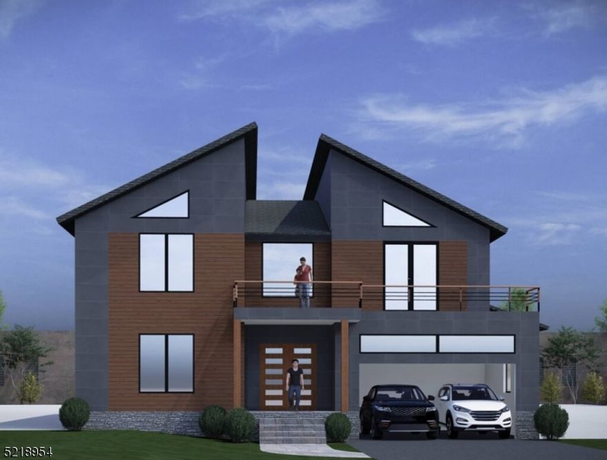 2023 New Construction, Designed & built by NJGCB, a local design-build firm vetted by NJ Builder Assoc&Forbes Council.Modern house with angle roof consisting of 3219 sf of livable space and 1500 sf of finished basement with walkout stairs. This is 6BD, 5.5 bathroom gorgeous home. The entrance consists of 2 story foyer, formal LR/DR w floating stairs with cable railing. Gorgeous HW lead to the expansive kitchen & family room skylights, gas Fire Place with quartz surround & sliders to the patio. The kitchen is complete w high-end appliances, a center island w a waterfall side, quartz counters, custom cabinetry, a butler's pantry & walk-in pantry. 1st floor en-suite for guests with full bathroom, office, powder room, double height family room, dining room, pantry & mudroom. The 2nd floor is home to 4BDs, 3BAs w MBD, finished walk-in closets & a spa-like bath w a soaking tub, stall shower w rain shower head & dual sinks & laundry. Full finished basement with bedroom, recreation room, full bath, bar with place for beverage fridge & media hook up. Outdoor has a Covered patio and open sun patio with BBQ gas line.