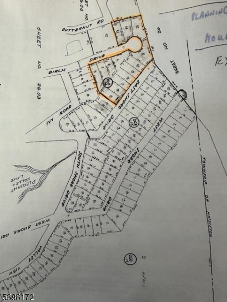 Beautiful 5 Acres with Subdivision Potential in Pleasant Valley Lake.Perfectly positioned on a quiet cul-de-sac spanning two streets, this rare 5-acre parcel offers outstanding potential for subdivision or building your dream retreat. Nestled within the sought-after Pleasant Valley Lake community, residents enjoy a wealth of lifestyle amenities, including:Private lake and beach accessYear-round swimming, fishing, and skatingCommunity clubhouse with 24-hour securityPlaygrounds, hiking, and outdoor recreationLocated just minutes from major roadways, shopping, dining, and top destinations like Mountain Creek Ski Resort, Mountain Creek Waterpark, and Crystal Springs Golf & Resort, this property provides the perfect balance of privacy, convenience, and recreation.Whether you?re seeking an investment opportunity or envisioning a custom home surrounded by nature, this is a truly unique find in one of the area?s most desirable lakefront communities.