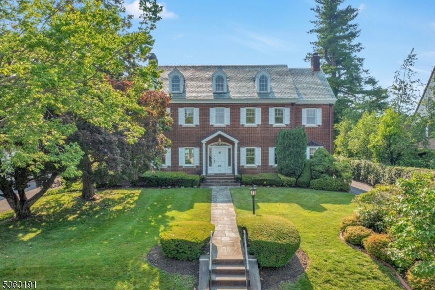 This is the home you've been waiting for! A grand Georgian brick colonial on one of Glen Ridge's most sought-after streets, 176 Forest offers six spacious bedrooms, three full baths, two half baths and two fireplaces. The first floor features a sunlit living room, formal dining room, eat-in kitchen with a bonus living area and a large sunroom/tv room. The basement includes a generous open space with a wet bar perfect for flexible use. Built with classic craftsmanship, this home showcases old-world quality with Pennsylvanian brick, slate roof and custom moldings. Lovingly maintained by long-time residents, it exudes timeless elegance and warmth.The large, private backyard features a blue slate patio and an inground pool ideal for relaxing or entertaining. Enjoy the serenity of suburban living with unbeatable convenience: access to Glen Ridge's top-rated schools and direct train and bus service to NYC for an easy commute. You're also just minutes from the vibrant shops, restaurants and entertainment of Montclair and Bloomfield. This stately, well-proportioned home offers the rare opportunity to bring your personal touch to a truly distinguished property in an unbeatable location.