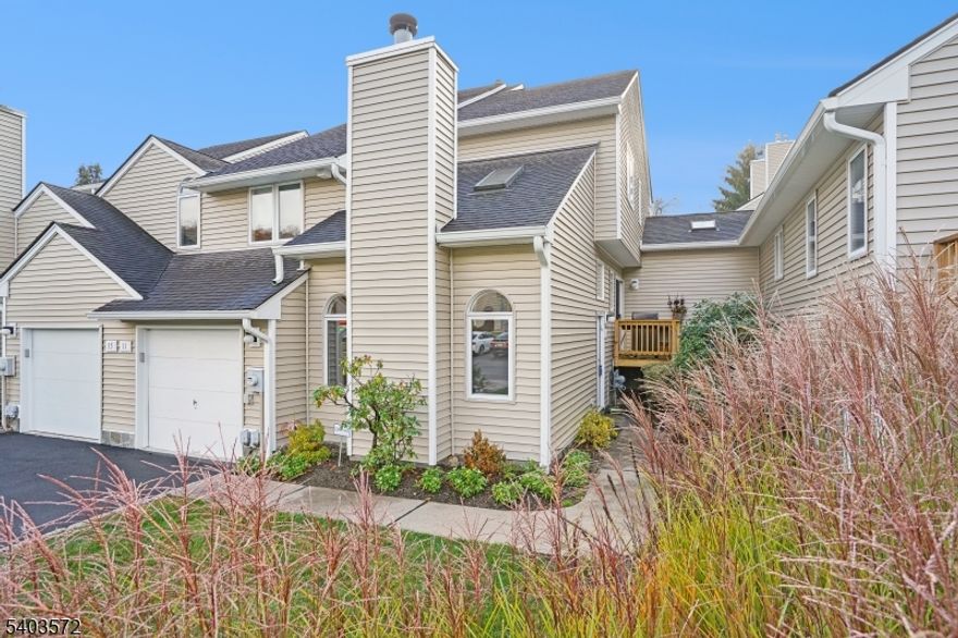 This is a beautifully loved and impeccably maintained St.Andrews unit, the largest model in the West Essex Highlands community. With over three decades of devoted Ownership this inviting home offers the kind of care and pride you can feel the moment you step inside.The ground level has a rare "bonus" sitting room/office space with a wood burning fireplace.The light-filled main level features an open flow between the living and dining spaces, highlighted by hardwood floors, generous room sizes, and easy access to the private decks perfect for morning coffee, evening unwinding, or simply taking in the peaceful, green surroundingsThe spacious eat-in kitchen is filled with natural light and sliders to a deck, creating a spot to gather and cook.A highlight is the primary suite, offering remarkable space, abundant closets, and a ensuite bath with double sinks,shower, and soaking tub. Two more spacious bedrooms and another full bath round out the bedroom levels.With its end-unit privacy,one-car garage,full unfinished basement, and serene outdoor setting, this home offers both comfort and potential, all in a desirable, amenity-rich community. Highlands residents enjoy a beautiful setting with swimming pool, tennis courts, and easy access to shopping, dining, major highways, and Montclair's vibrant scene.A rare chance to own a lovingly kept townhome in a premier location. come see why this IS home!2025 final/2026 prelim tax bill info is reflected in tax info. New taxes are 13,308