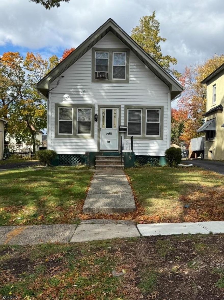 Spacious property on a large lot with potential for an ADU addition, subject to 5-ft setback compliance  and approvals. Home features a premium Weil-McLain boiler in excellent working condition, newer roof, and recently updated 200-amp electric panel. Ideally located just three blocks from the Netherwood Train Station in a desirable neighborhood bordering Fanwood. Perfect opportunity for investors or buyers seeking a renovation project. Architectural concept drawings available upon request