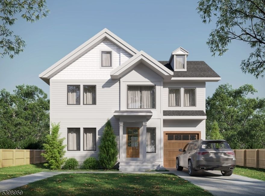 This new beautifully crafted 5 bedroom, 5.5-bath custom home offers exceptional design and modern comfort with an awe-inspiring grand foyer sure to please! The first-floor features 9' ceilings, a spacious living room w/ gas fireplace, a flexible office/bedroom with a private full bathroom. The gourmet kitchen impresses with custom cabinetry, a large center island, white quartz counters, & a GE Cafe appliance package. A stylish wet bar with beverage refrigerator enhances the entertaining space along with a formal dining room with gorgeous tray ceilings! Main floor powder room. Upstairs, the 8' ceilings provide eloquent living with a private wing featuring a large bedroom, double walk-in closets with custom cabinetry, and a stunning spa-style bath with double sinks and a wet room featuring a rain shower and soaking tub. Three additional bedrooms, 2 full baths and 2nd floor laundry complete this space! The finished basement offers a nanny suite, office, and recreation room. Additional highlights include solid red oak floors, LED/custom lighting, premium quartz/porcelain finishes, and a mudroom with cubbies and bench. Exterior features include Hardie siding, Anderson casement windows, AZEK trim, a mahogany front door, covered porch, composite rear deck, & paved driveway with walkway. The home is equipped with two-zone high-efficiency HVAC, high-efficiency water heater, 200-amp service, and sump pump. This home blends luxury, function, and craftsmanship at every turn!