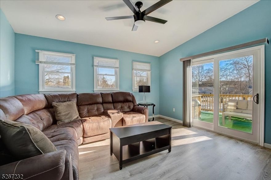 Sellers have an assumable FHA loan @ 2.35 for 300k! ROCKAWAY SCHOOLS and taxes. Updated in 2018! Minutes from the Rockaway Mall. New mechanicals in 2023. Great condo alternative!!  Wonderful for entertaining! Flat large fenced yard w/swing set for playtime!  New above ground pool w/deck, yet still plenty grass space. Gracious family TV room addition has vaulted high ceiling & sliders to ample deck for BBQ's & al fresco dining. Formal dining room can easily seats 12. Big living room at front of house if you want to run 2 games simultaneously.  It's like having 2 parties at the same time!  The bedroom on main floor which can be perfect for a home office has quaint glass French doors. Powder room on main floor can be converted back to a full bath as it originally was when house was first built.  (Roughs are still there.) Updated white kitchen w/granite counters & SS appliances. Convenient big new entry/mud room great to greet guests doubles as  office/study area! Plenty of space in basement for workout, gaming, hanging & storage. Basement even has office cubicle set in a nook for quiet work/study. Garage access direct through basement. All 3 upstairs bedrooms are large & bright. Hardwood throughout. Smart Home! Home is in a QUIET neighborhood where it's safe to learn to ride a bike.  Super close to dead end & trails.  Great  for commuters easy access to major highways. SUPER close to 80, 46 & 15. CLOSE to shopping, restaurants & NYC direct train.(Dover zip code for mail and GPS)