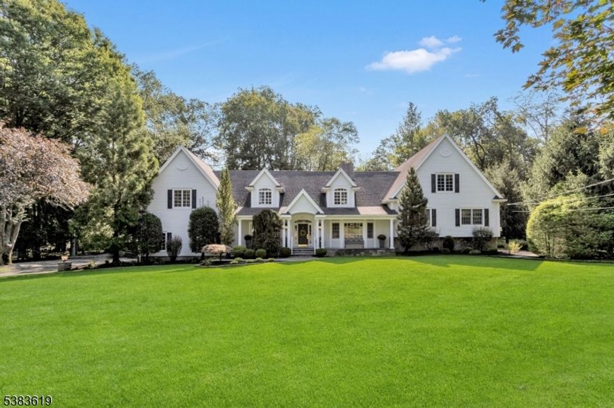 Nestled in a quiet cul-de-sac in the coveted Shadow Lake neighborhood of Franklin Lakes, this home blends timeless design w modern living that whispers warmth, sophistication & pristine detail. At the heart of the home is a custom gourmet kitchen w/a 48" range,10' island w/prep sink, Sub-Zero all fridge&freezer, 2 Miele dishwashers, steam oven & warming drawer. A Breakfast Rm & 3 season porch overlook the lush backyard. The Great Rm w beamed ceilings & two-sided fieldstone fireplace opens to a cozy paneled Study w/built-ins. The Living Rm features another fireplace, while the formal Dining Rm w/French doors flows to a covered porch. A Butler's Pantry/Bar make entertaining easy. A jewel box Powder Rm, Mud Entry & Laundry Rm complete the 1st floor. The Primary Bedroom suite is a sanctuary of luxury w/ dual walk-in closets, spa bath w/double shower, soaking tub & radiant floors. Two add'l bedrooms share a handsome bath. The finished lower level extends the living space for play or fitness. A private Guest/Office ensuite w/ its own staircase offers a living area/office, Bedroom, Full Bath and direct access to infinite storage and over 1,500 sq ft of untapped potential - imagine a future wellness studio or additional suite. Mature landscaped grounds, bluestone porches and patios invite gatherings, while a 3-car heated garage w/in-wall storage; central vacuum; whole-house audio; water filtration; irrigation system and much more complete this meticulously maintained, special home!
