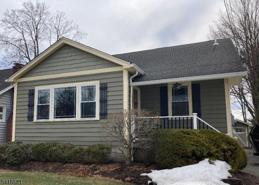 This picture-perfect Cape Cod home is in the desirable "Fairchild" section of Morris Township. It is beautifully maintained and updated. Flexible living space offers a large family room with a gas fireplace that opens to a formal dining room. The kitchen is updated with beautiful white and blue cabinetry, quartz countertops, tile back splash, slate floor with a separate large eating area. The glass panel door opens to the generously sized deck with stairs to the airy, open, spacious level fenced in yard. In addition to the first floor living there are two bedrooms and an updated full bath. The primary bedroom is on the second floor, recessed lighting, 3 closets with storage space area behind the closets. The gorgeous full bath features a free-standing soaking tub and oversized stall shower. There is a bonus deck looking out over the back yard too. The lower-level living space includes a recreation room and a room that can be used as an office. There is a half bath and a laundry room. The detached one car garage has additional storage space with a back attached shed. This location is conveniently located to schools, the Morris Plains train station, lots of shopping and restaurants for every appetite. Please note this home has a Morris Plains mailing address