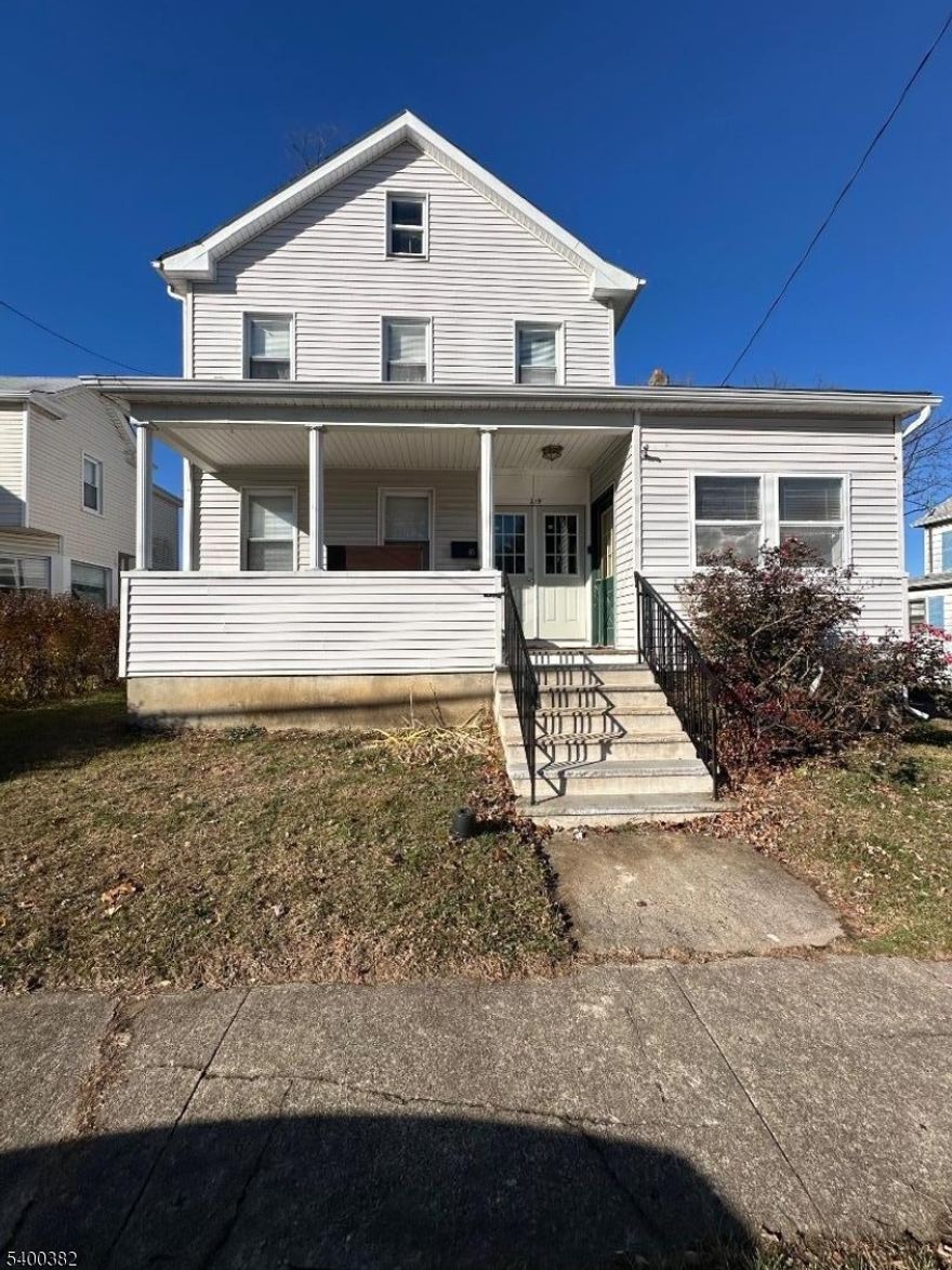 Don't miss this spacious and versatile first floor 2 bedroom apartment in the desirable town of Boonton! You are welcomed by a front porch that leads you into a sun-filled room that can be used as a living room or flexible space to suit your needs (office, playroom, gym, etc). A larger room off of this space is big enough to serve as a living & dining room combo. The eat-in-kitchen has a pantry and access to your own private deck overlooking the shared backyard. Two generously sized bedrooms with closets and a spacious bathroom with additional closet space complete the unit. Unfinished basement can be accessed through the unit and has laundry & plenty of storage space. Off-street parking included! All of this in proximity to Boonton's thriving downtown area and major highways (287, 202, 46 & 80). 5 MIN WALK to Boonton train station. Freshly painted and ready for immediate occupancy!
