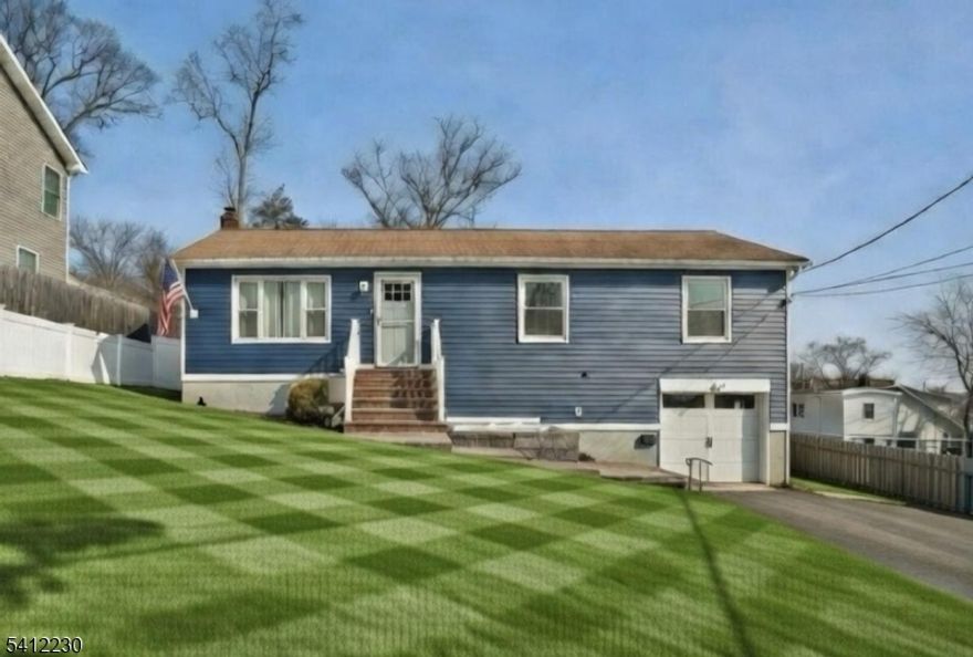 Welcome to this fully renovated 3 Bed, 2Bath ranch that seamlessly blends modern elegance with everyday comfort. Thoughtfully updated from top to bottom, this home features brand-new siding, windows, -offering both peace of mind and stunning curb appeal. Step inside to a freshly painted interior filled with an abundance of natural light and an inviting open-concept layout. The beautifully designed kitchen showcases stainless steel appliances, a large statement island with generous countertop space, and effortless flow into the formal, dining room-perfect for entertaining and gathering. Each bedroom is enhanced with custom built-in closets, providing both style and functionality. The fully finished walkout basement expands your living space with room for a newly added dry bar area with additional cabinetry and storage ideal for hosting or relaxing. Enjoy outdoor living in your private, oversized backyard featuring a newly installed paver stone patio and a Trex-deck designed for seamless indoor-outdoor entertaining. Additionally highlights include fairly new mechanical systems and a washer and dryer just a few months old, included with the home. The home also includes an above ground pool. This move in ready ranch offers modern upgrades, versatile living space, and effortless indoor-outdoor flow- everything today's buyer is looking for. Enjoy close proximity to train lines, shopping, dining, and near highways.