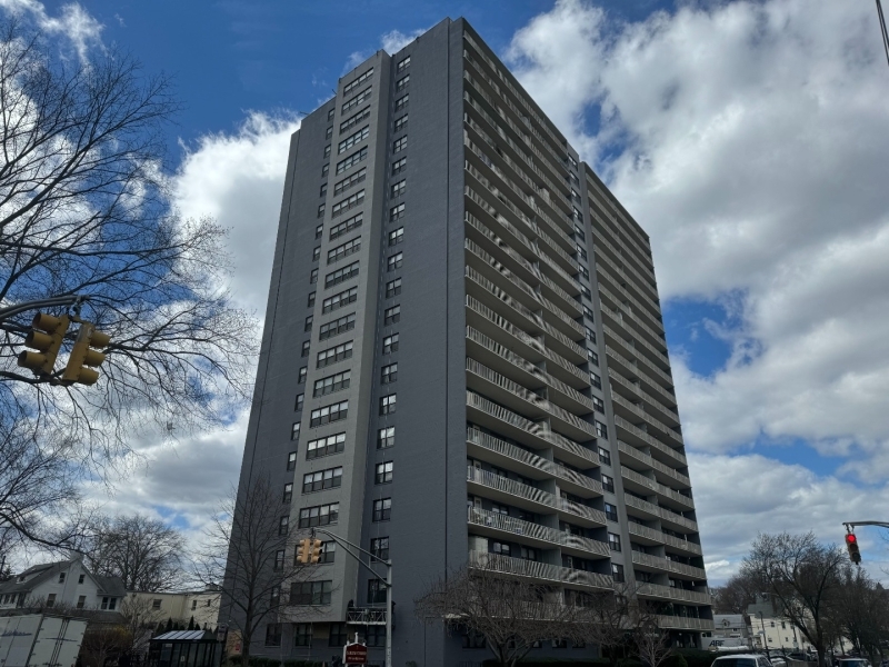 Experience the joy of luxury high rise living at Passaic Park's Carlton Tower. Lovely 15th floor studio with Garret Mountain views. The unit offers tons of light during the day and quiet respite in the evening. Updates approximately less than one year old - floor, refrigerator, stove, and window blinds!  The layout allows for creative interior design. The 24 hour doorman is ready to tend to all of your needs. Take advantage of community offerings such as the outdoor inground pool (membership required) or grill in the large backyard patio (reservation and fees may apply). One outdoor parking spot is available for $40/month.