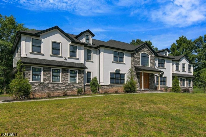 Nestled on a tranquil cul-de-sac and spanning three spacious acres near the Bedens Brook Country Club, this newly built custom home offers a picturesque, country-like setting. Boasting over 7,200 square feet of luxurious living space, along with an additional 3,200 square feet in the finished basement, this meticulously designed residence invites you to be the first to enjoy its unparalleled craftsmanship. Every detail has been carefully curated to elevate your lifestyle in this exceptional new construction.