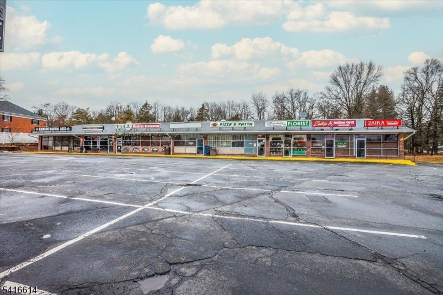 Interior unit approximately 767 sq ft available in 8200 sq ft strip center, currently used as florist. Unit 6 is separately metered for gas/electric and tenant is responsible for their own gas/elec. Permitted Uses Includes and is not limited to a variety of commercial uses such as retail, office, hotel and childcare center. 60+ communal parking spaces available in front of strip center, with additional rear area parking for deliveries. Heavily trafficked location along a major U.S. Highway and with  immediate access to U.S. Highway 206 (2 miles northeast), U.S. Highway 22 (21/4 miles northeast), State Highway 28 (2 miles northeast) and Interstate 287 ? Exit 17 which is 3 miles northeast.