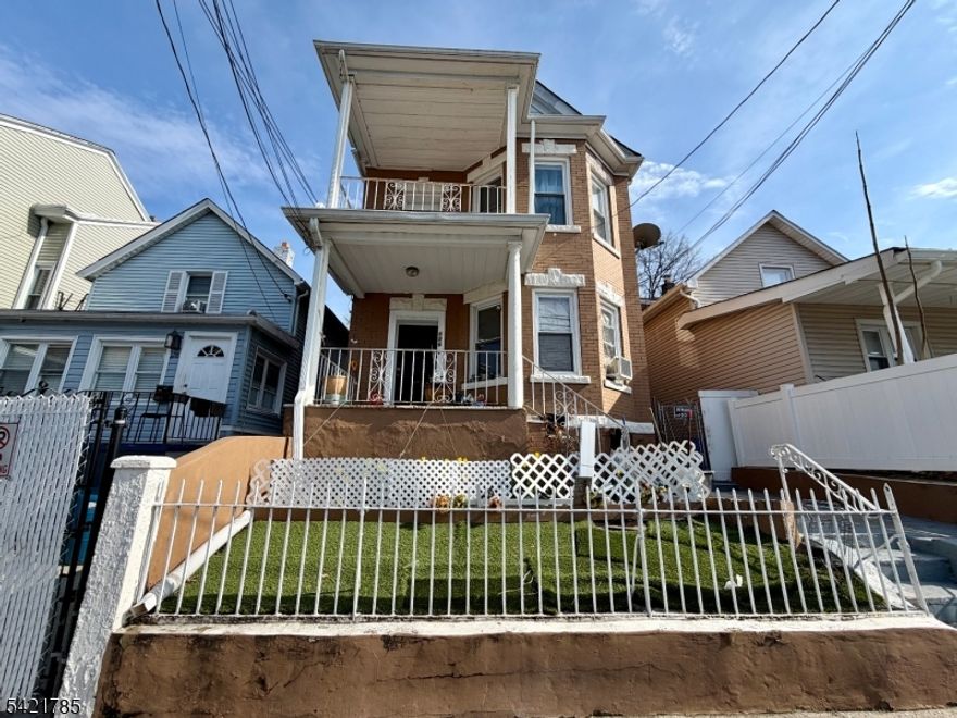 Welcome to this Large 2 Family House in a very nice are of Paterson with finished basement and attic. Each unit includes 3 spacious bedrooms, eat in kitchen and living room. Fully Rented. First Floor unit will be delivered vacant. Dont miss this opportunity. This house is being sold Strictly As Is. No credits.